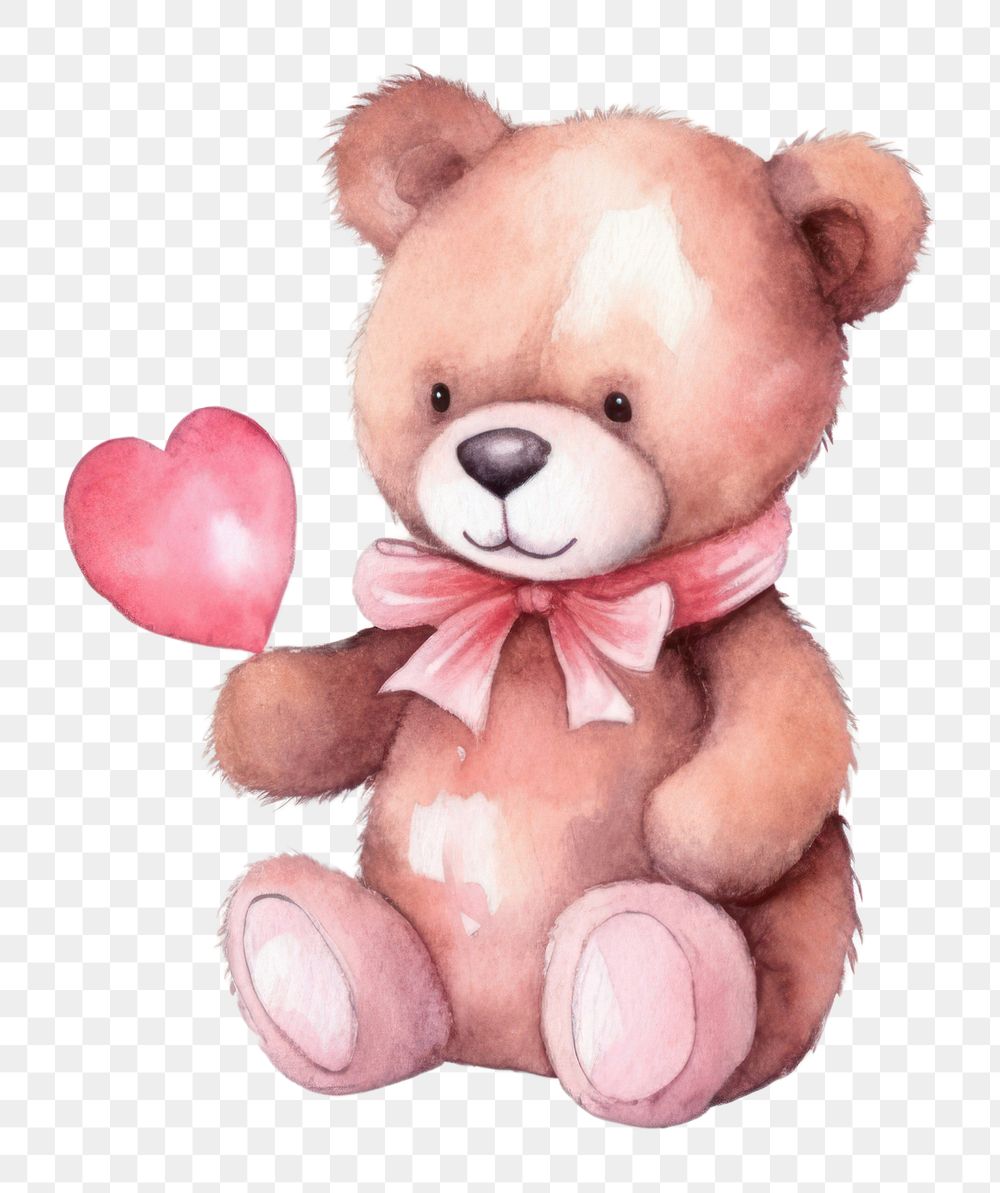 PNG Teddy bears hug balloon heart love. AI generated Image by rawpixel.