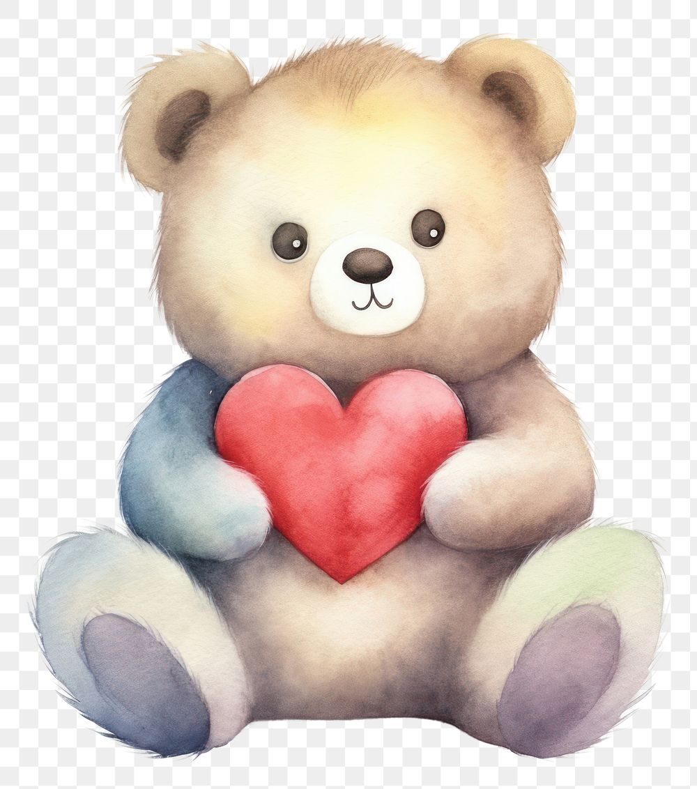 PNG Bear love mammal animal plush. AI generated Image by rawpixel.