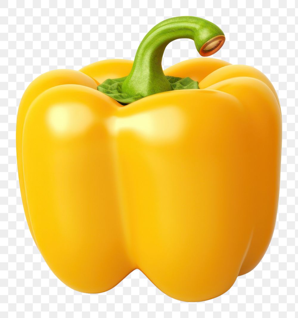 PNG Yellow bell pepper vegetable plant food. AI generated Image by rawpixel.