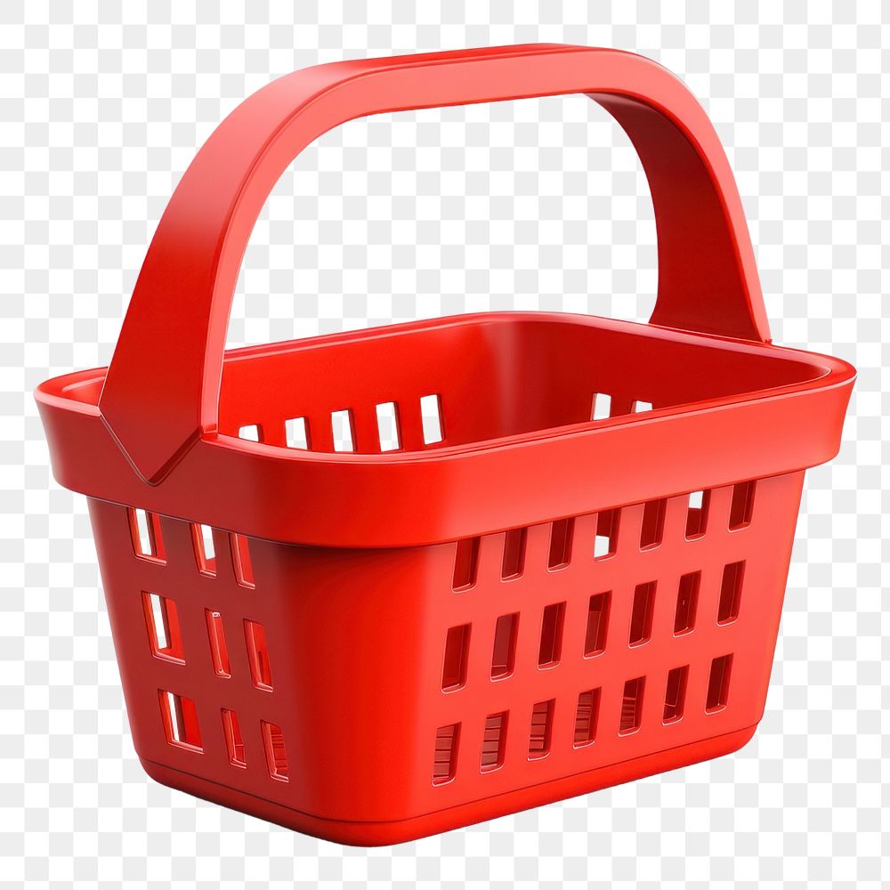PNG Basket red white background consumerism. AI generated Image by rawpixel.