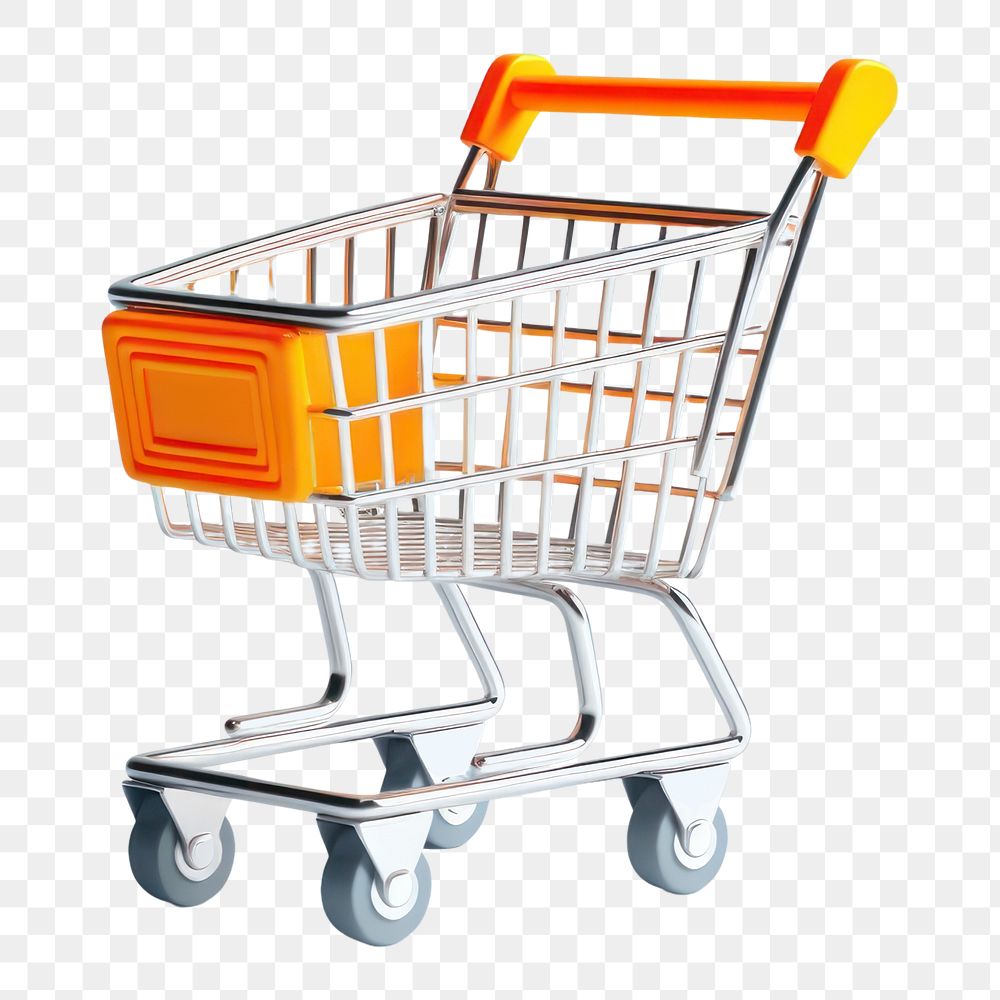 PNG Cart aluminium white background consumerism. AI generated Image by rawpixel.