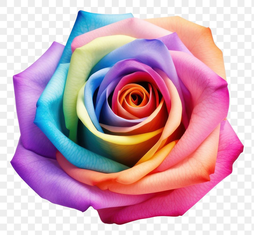 PNG Rose rainbow color realistic | Premium PNG - rawpixel