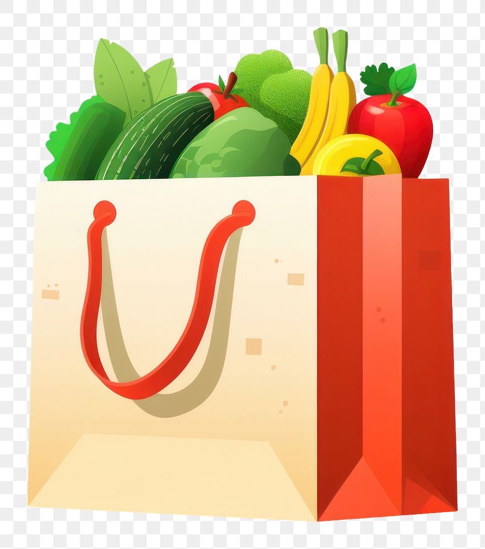 PNG Food bag greengrocer vegetable. AI generated Image by rawpixel.