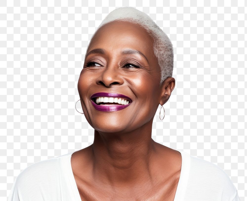 PNG Black woman Old adult portrait. AI generated Image by rawpixel.
