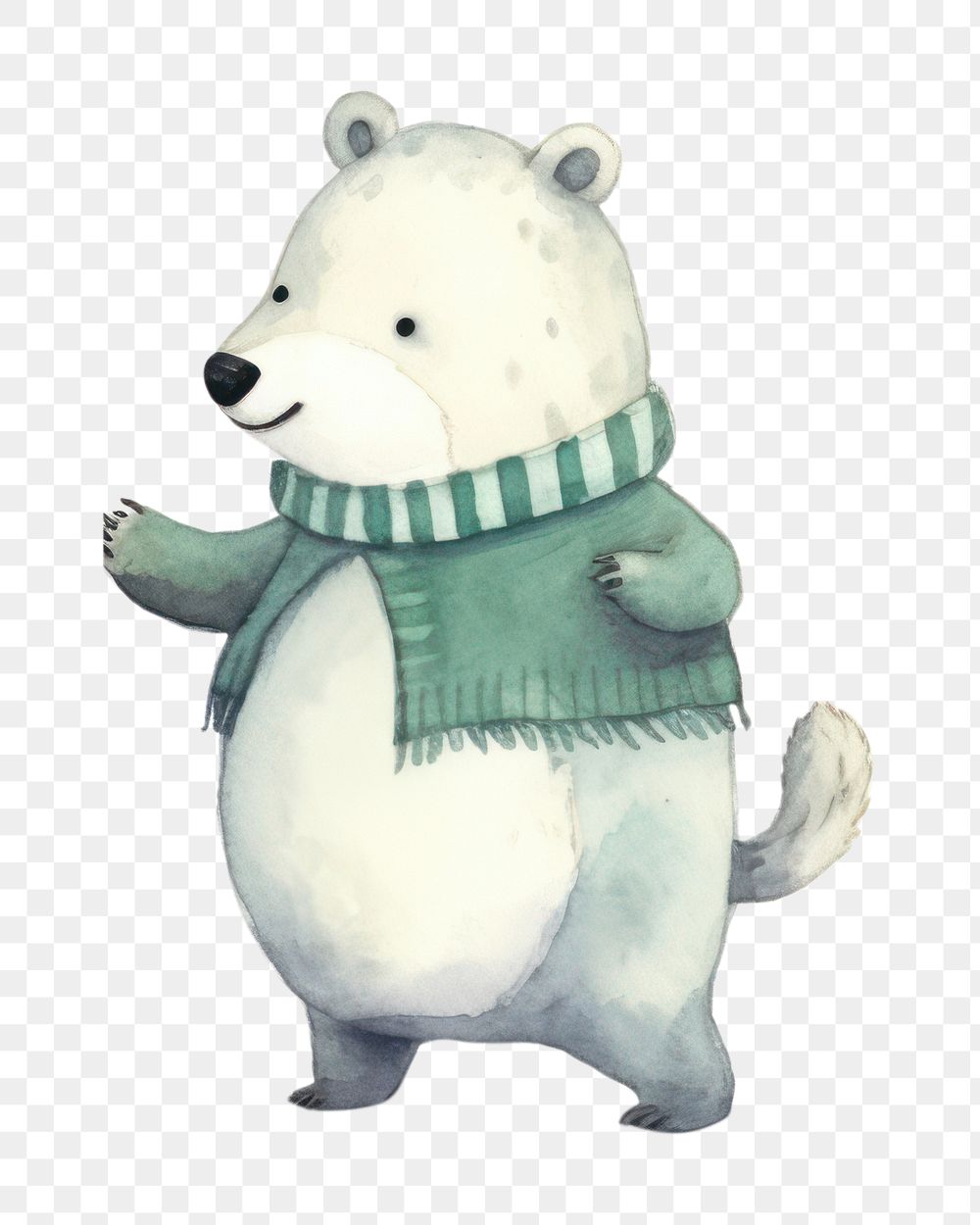 PNG Animal snow fight cartoon mammal bear. AI generated Image by rawpixel.