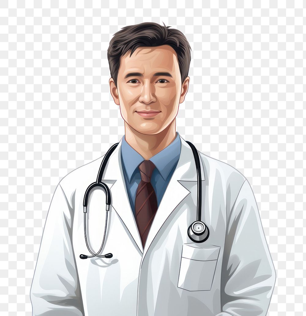 PNG Doctor white background stethoscope accessories. AI generated Image by rawpixel.