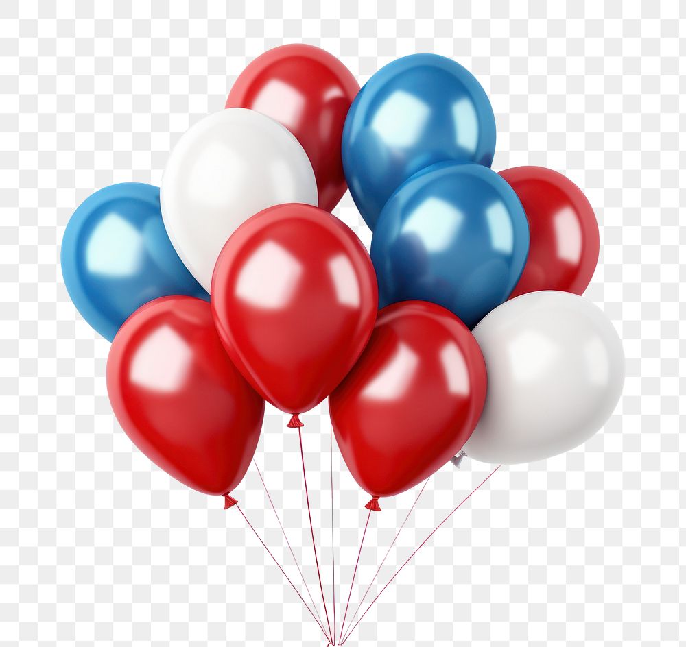 PNG Balloons bunch blue red. AI generated Image by rawpixel.