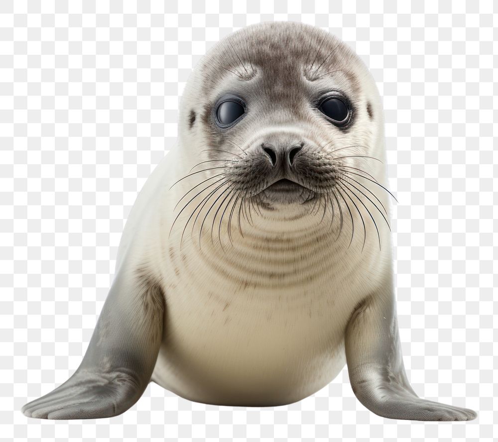 PNG Baby seal wildlife portrait animal. AI generated Image by rawpixel.