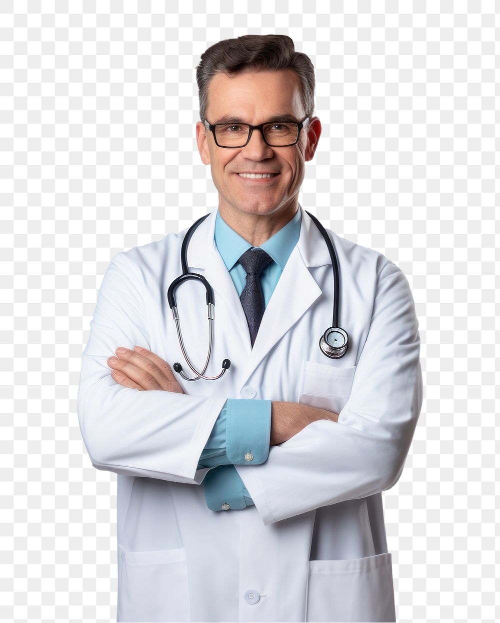 PNG  Doctor male glasses adult. AI generated Image by rawpixel.