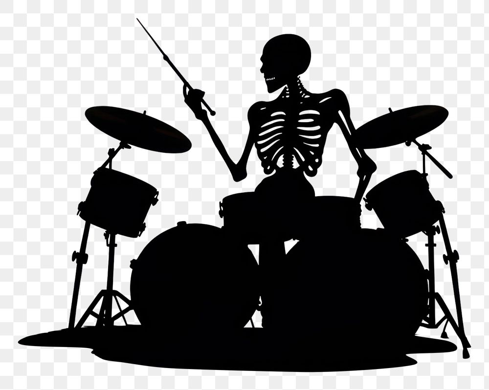 PNG Silhouette percussion musician drummer. AI generated Image by rawpixel.