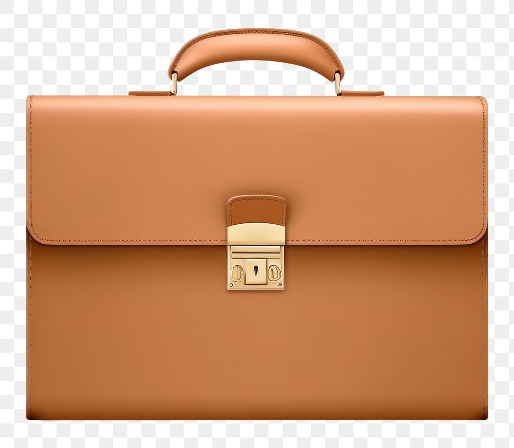 PNG  Briefcase handbag white background accessories. AI generated Image by rawpixel.
