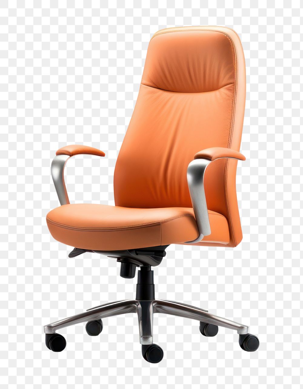 PNG  Ergonomic chair furniture office white background. AI generated Image by rawpixel.