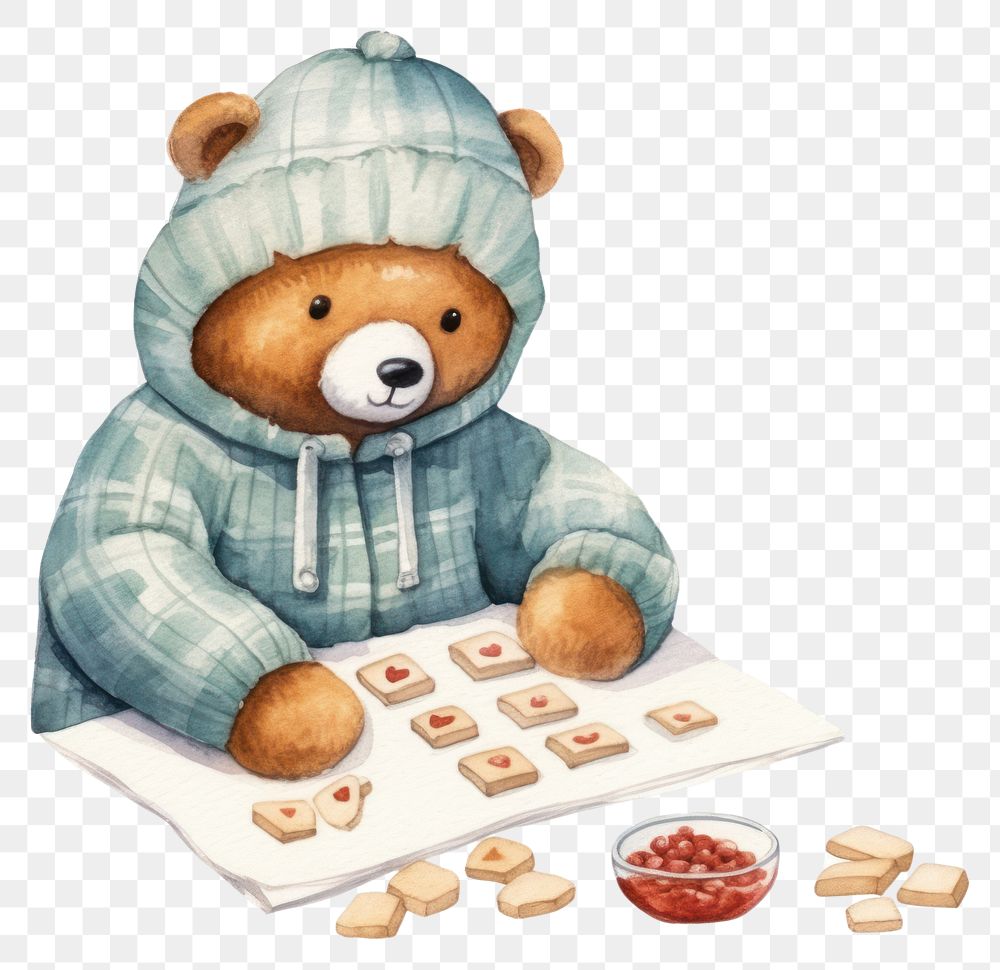 PNG Cartoon food bear toy. AI generated Image by rawpixel.