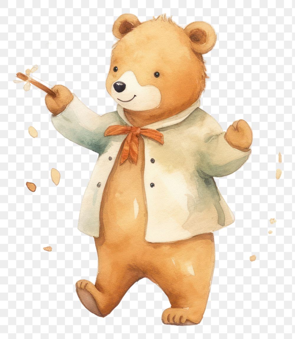 PNG Bear dancing cartoon toy  