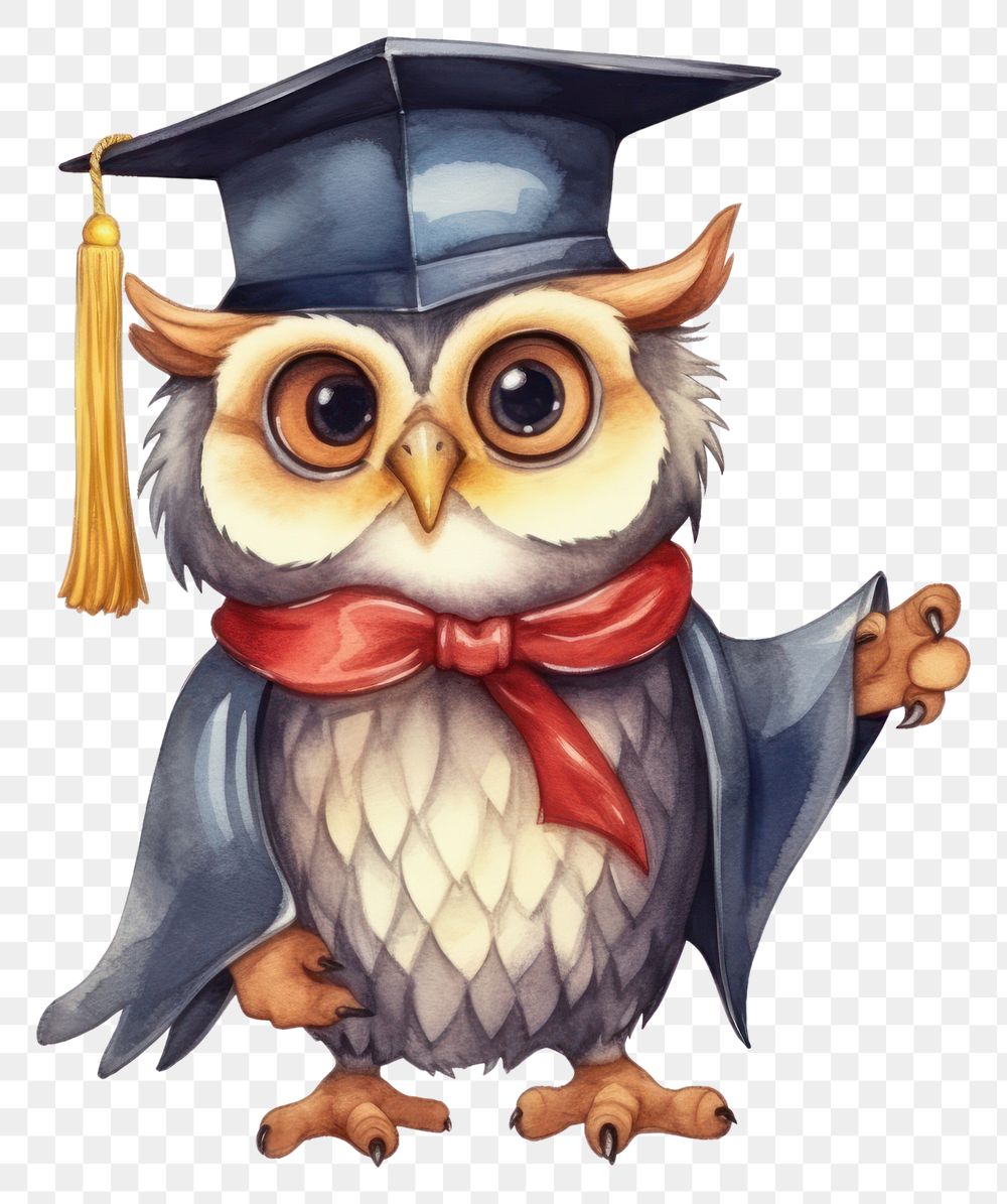 PNG Clever owl graduation representation intelligence. 