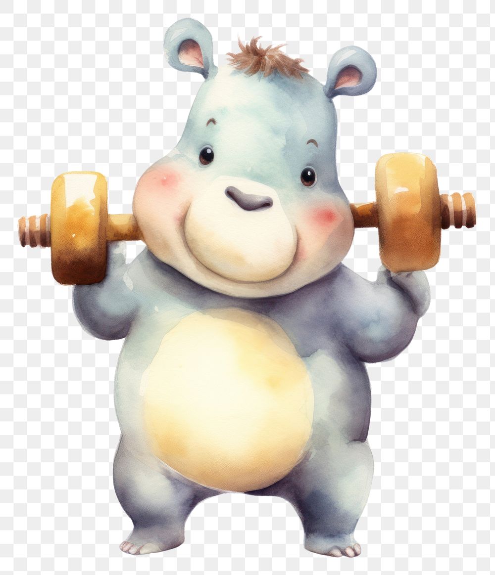 PNG Fitness toy representation weightlifting. AI generated Image by rawpixel.