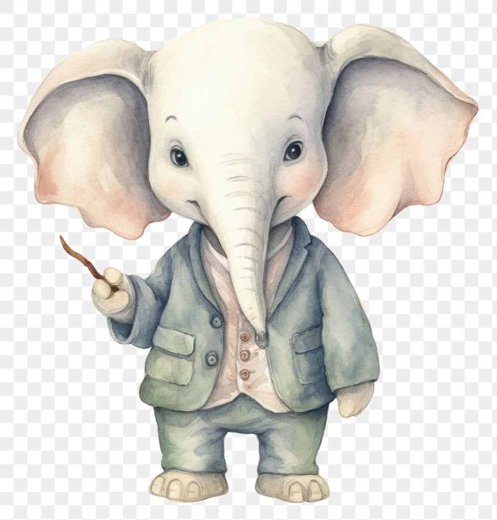 PNG Elephant teacher wildlife cartoon animal. AI generated Image by rawpixel.