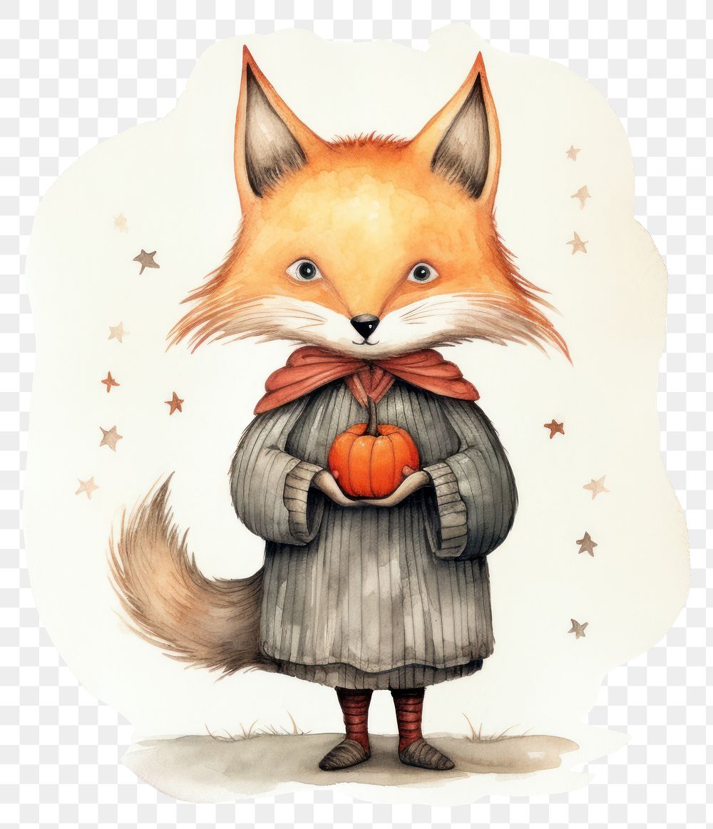PNG Red Fox animal fox pumpkin. AI generated Image by rawpixel.