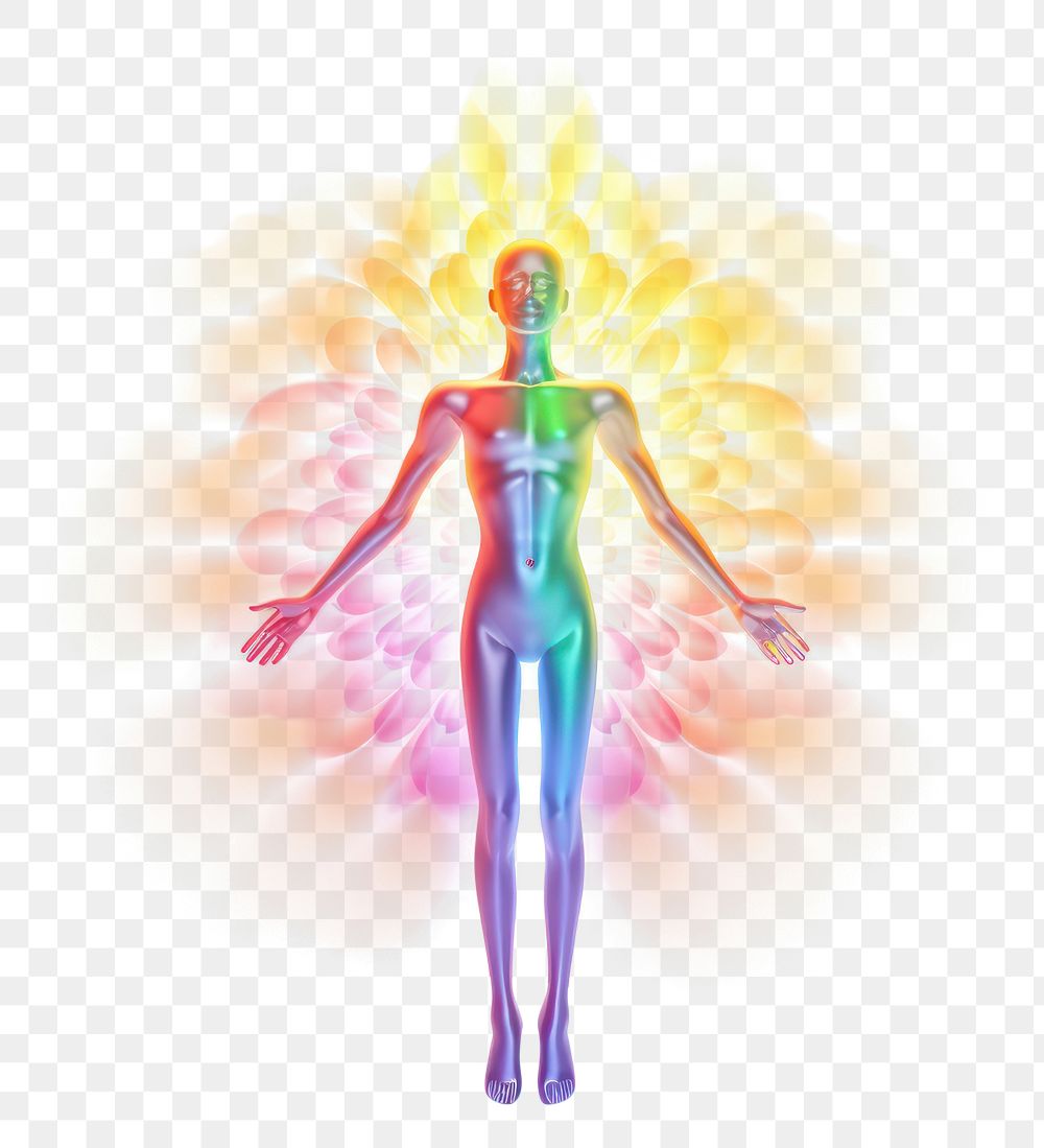 PNG Human aura adult white background spirituality. AI generated Image by rawpixel.