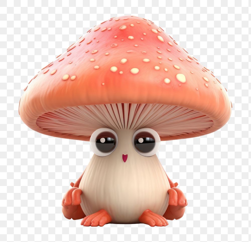 PNG Mushroom monster fungus plant cute. AI generated Image by rawpixel.