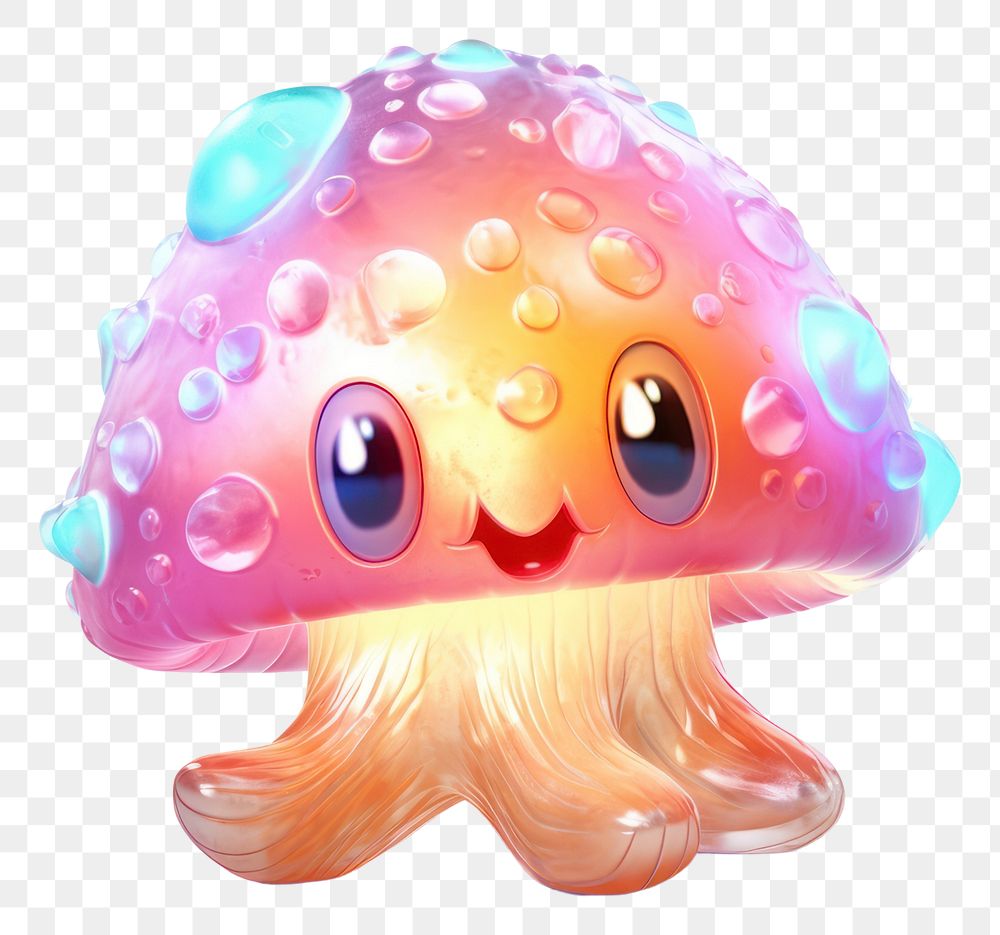 PNG Mushroom monster jellyfish cute invertebrate. 