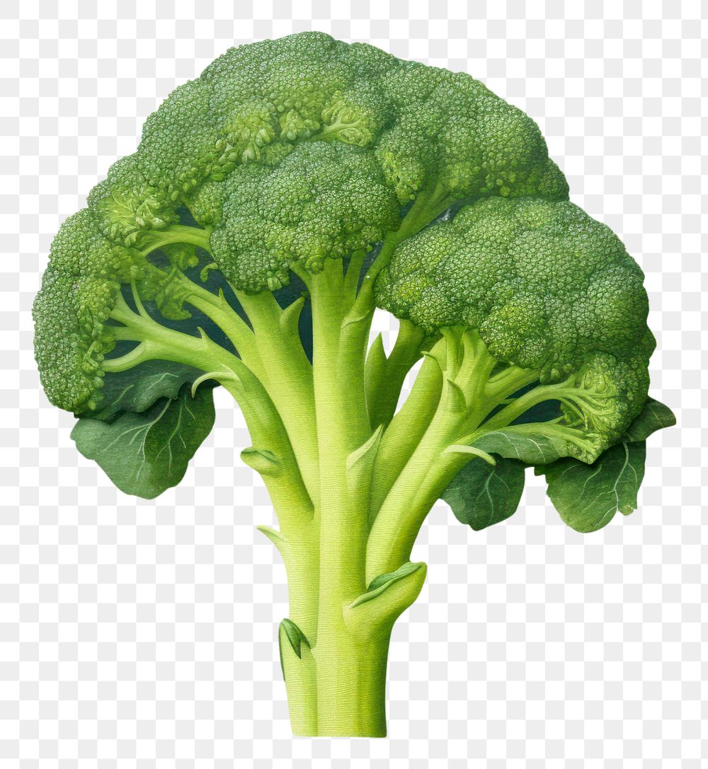PNG Broccoli vegetable plant food white background. AI generated Image by rawpixel.
