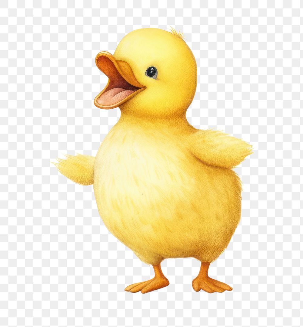PNG Duck poultry animal yellow. AI generated Image by rawpixel.