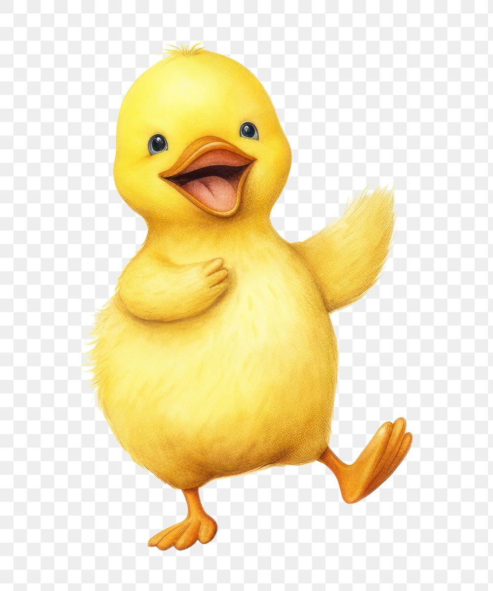 PNG Duck poultry animal yellow. AI generated Image by rawpixel.