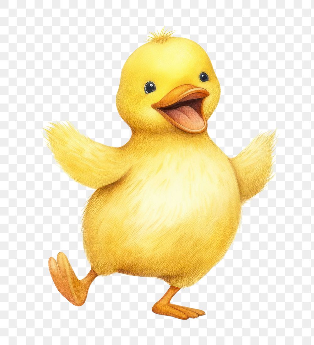 PNG Duck poultry animal yellow. 