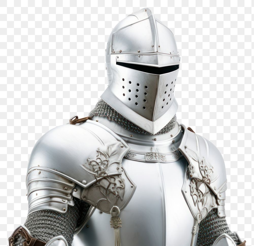 PNG Knight medieval armor white background. AI generated Image by rawpixel.
