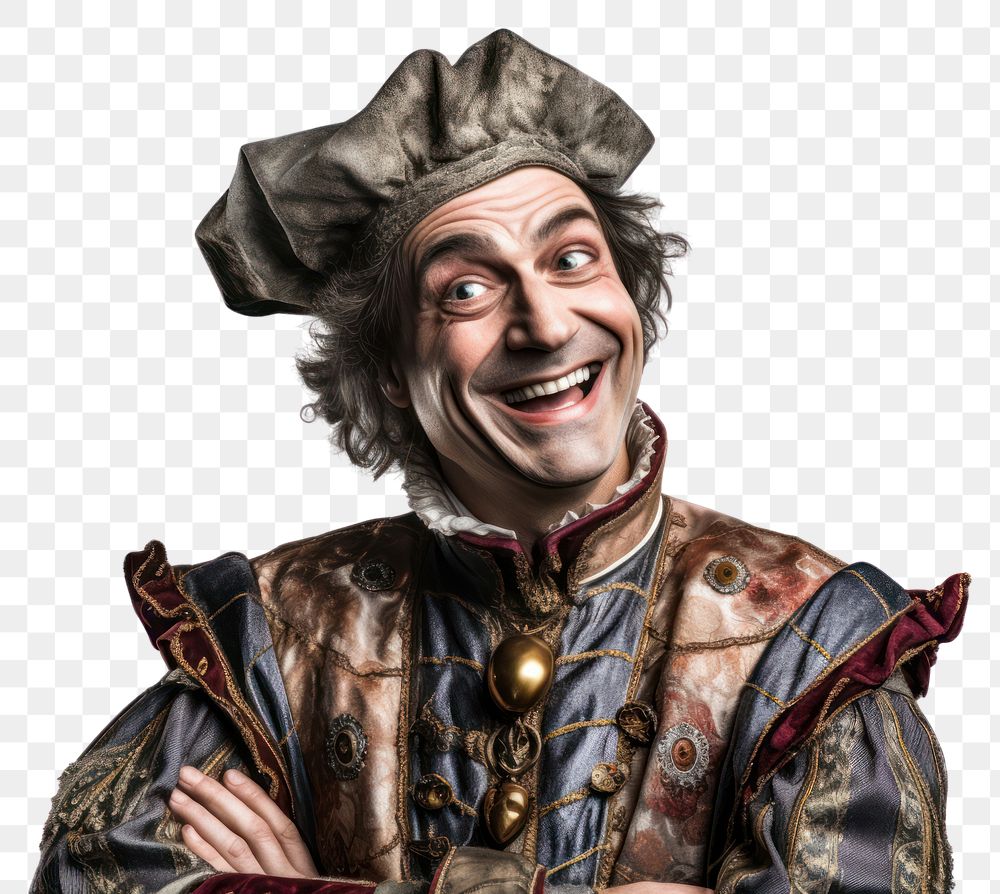 PNG Court jester portrait photography costume. AI generated Image by rawpixel.