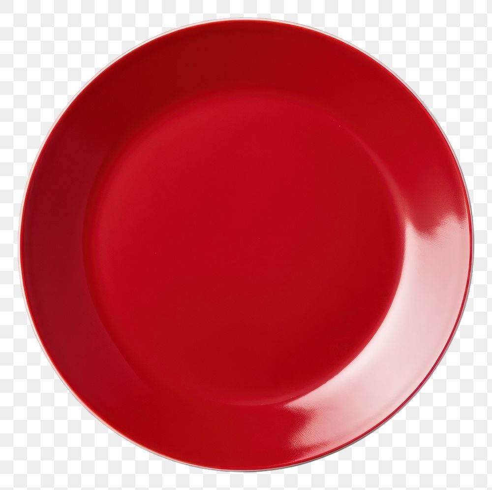 PNG  Red plate mockup tableware porcelain. AI generated Image by rawpixel.