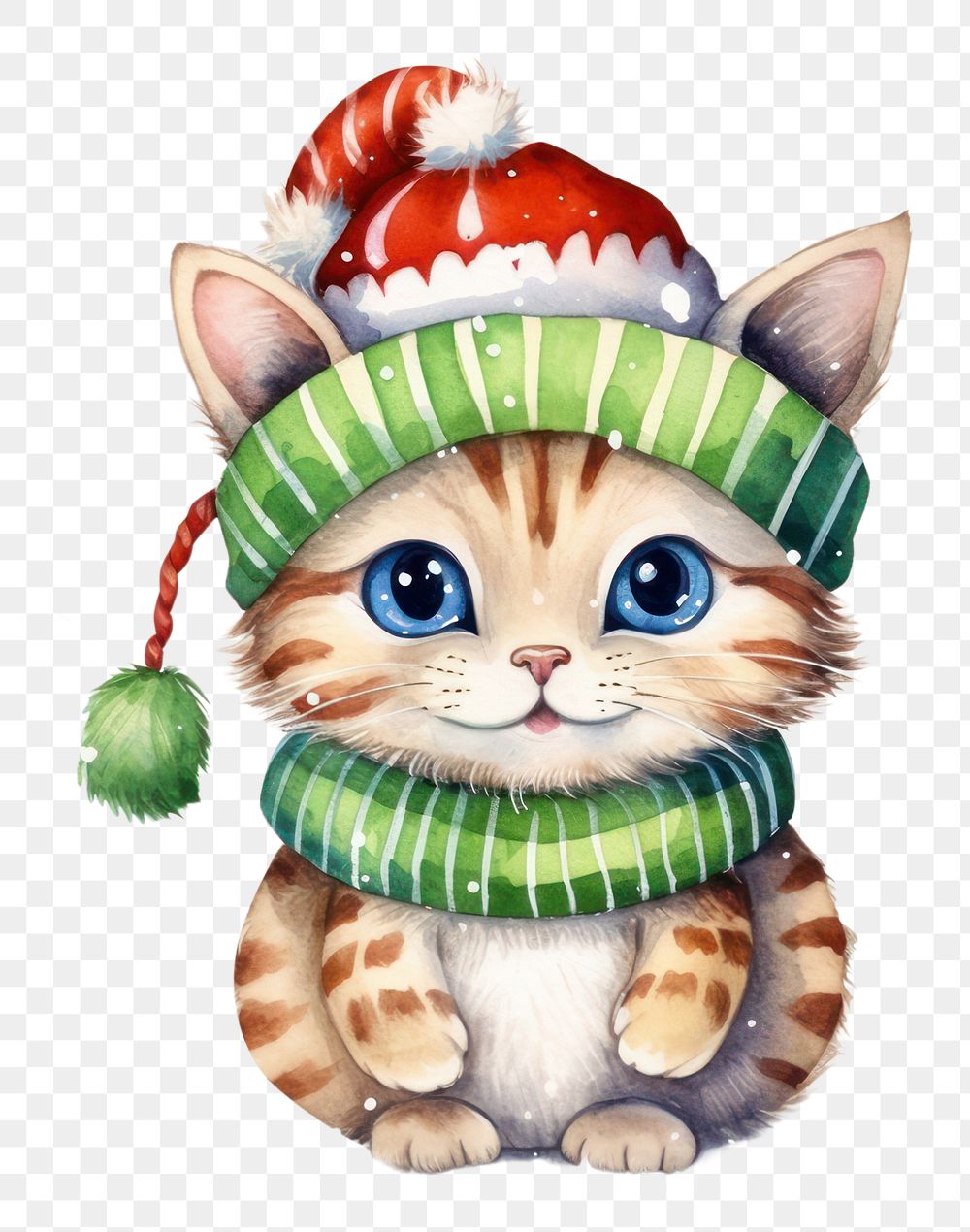PNG Christmas mammal pet cat. AI generated Image by rawpixel.