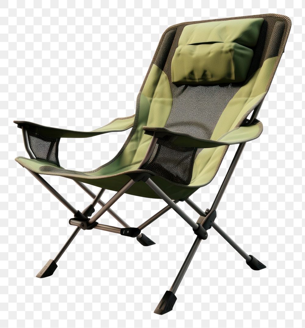 PNG Camping lounger chair furniture white background relaxation. AI generated Image by rawpixel.