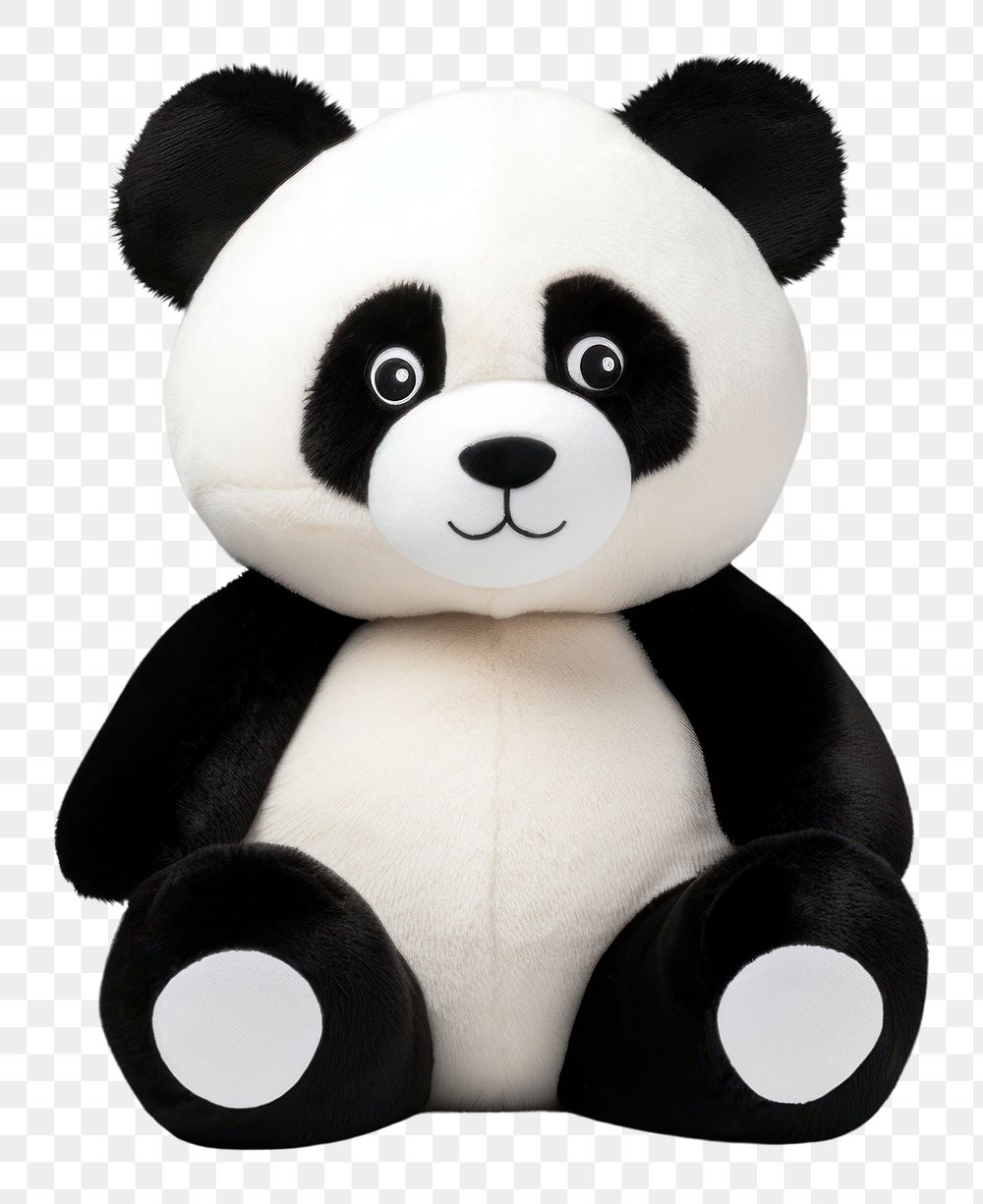 PNG  A cute panda plush toy mammal white bear. AI generated Image by rawpixel.