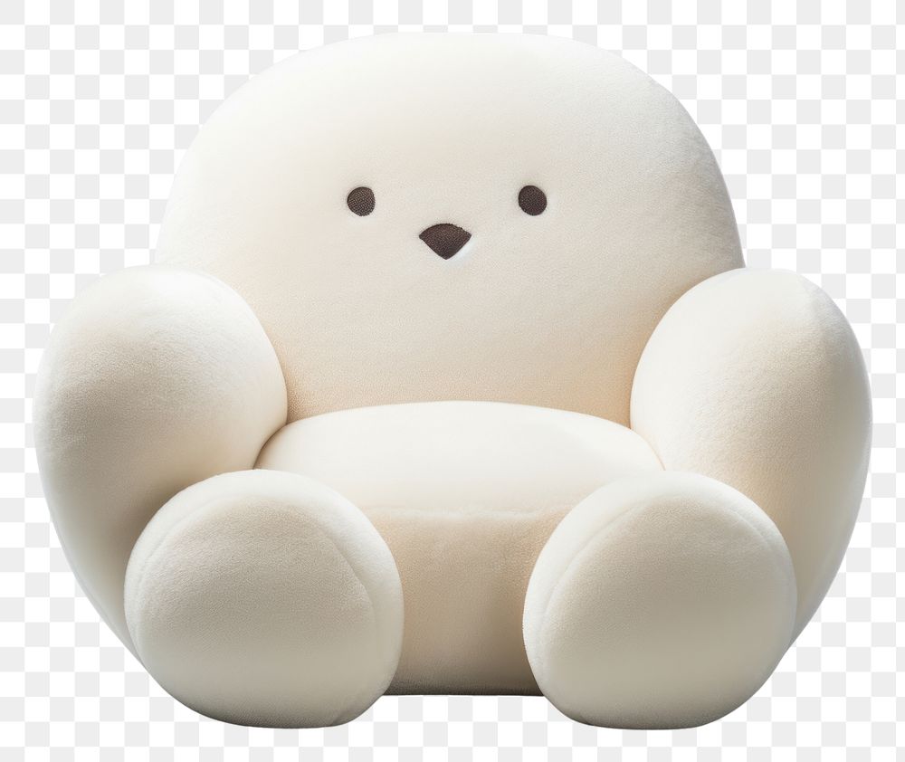 PNG  A cute penguin plush toy furniture chair representation. AI generated Image by rawpixel.