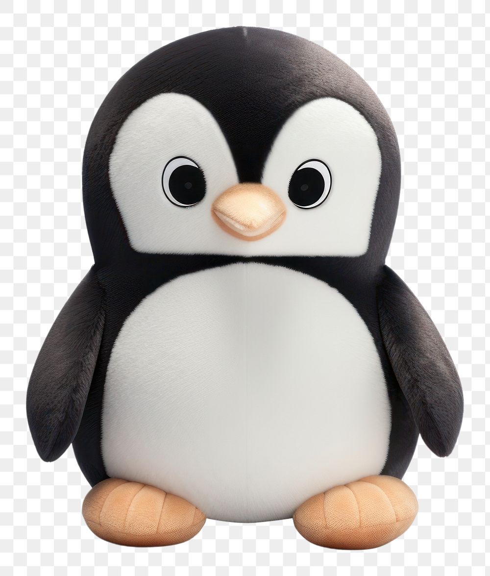 PNG  A cute penguin plush toy animal bird . AI generated Image by rawpixel.