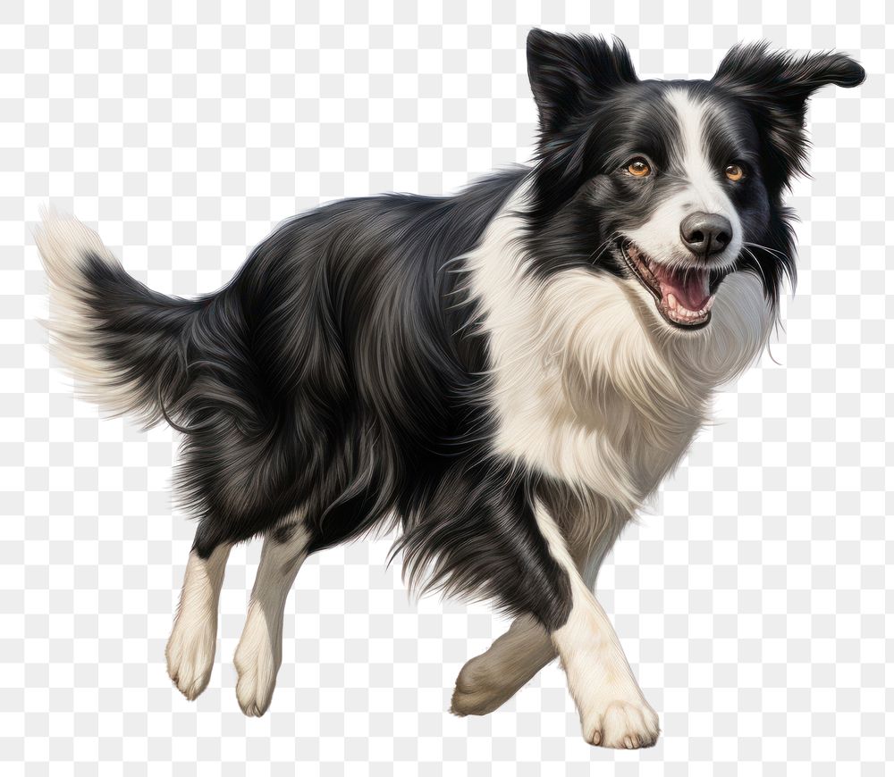 PNG Border Collie mammal animal collie. AI generated Image by rawpixel.