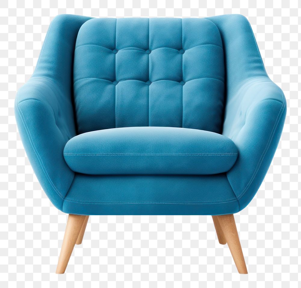 PNG  Blue modern chair furniture armchair . AI generated Image by rawpixel.