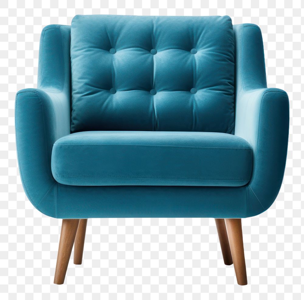 PNG  Blue modern chair furniture armchair 