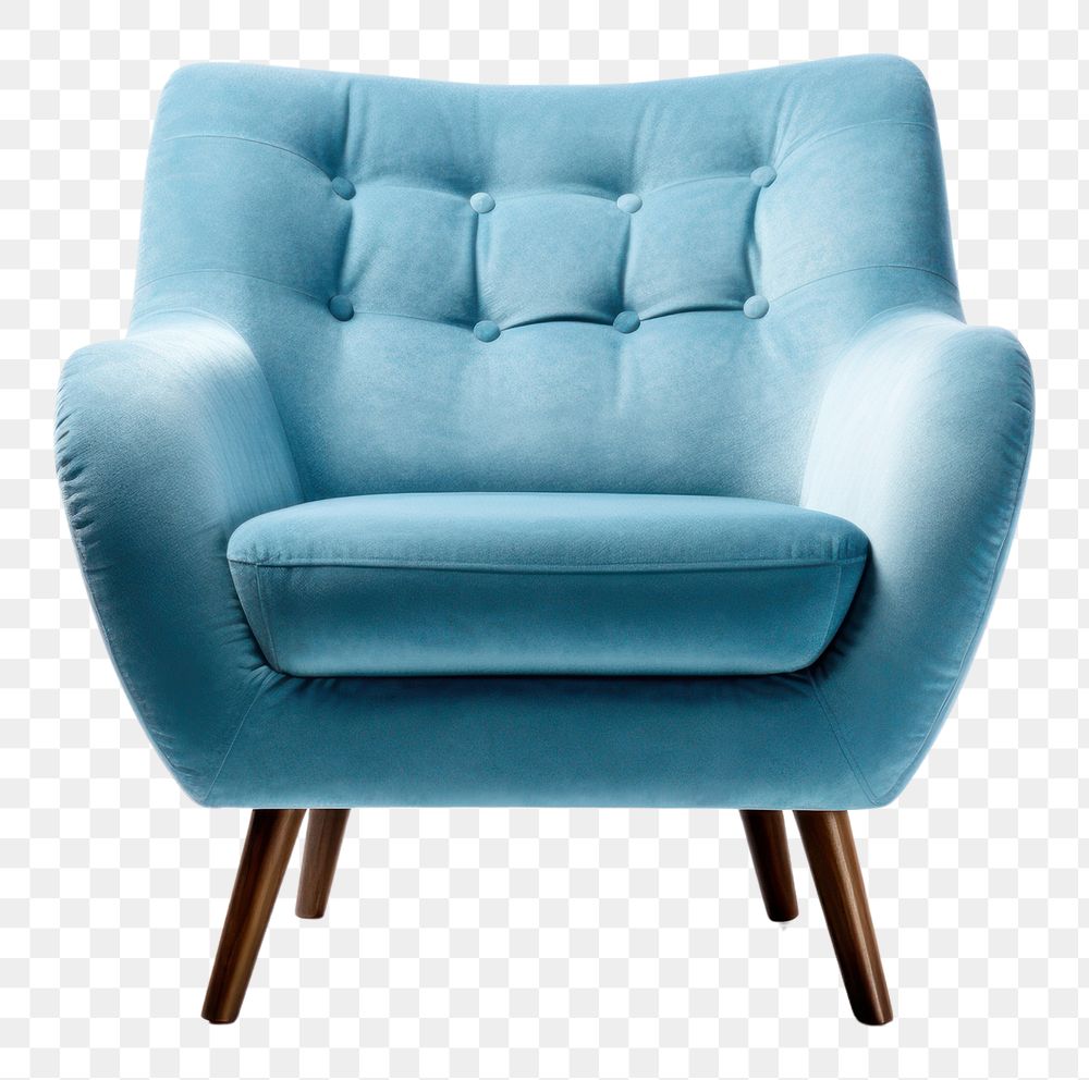 PNG  Blue modern chair furniture armchair . AI generated Image by rawpixel.
