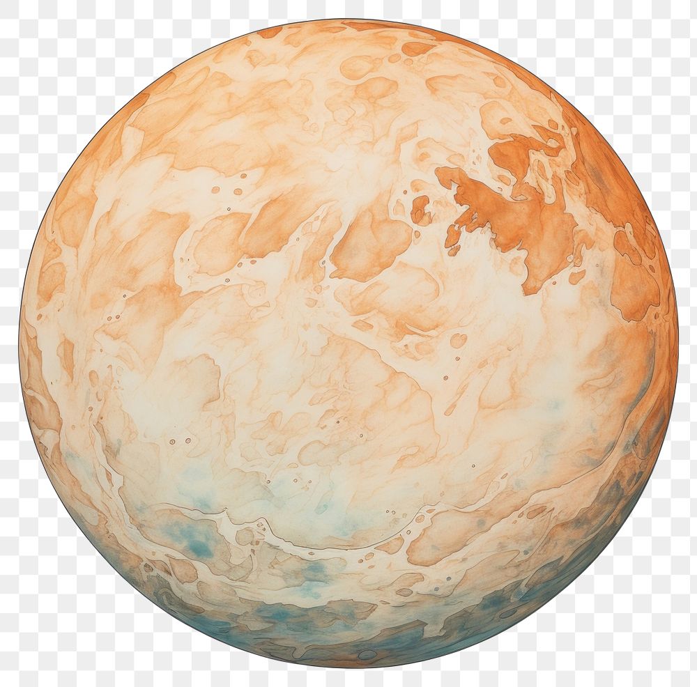 PNG  Full moon planet space art. AI generated Image by rawpixel.