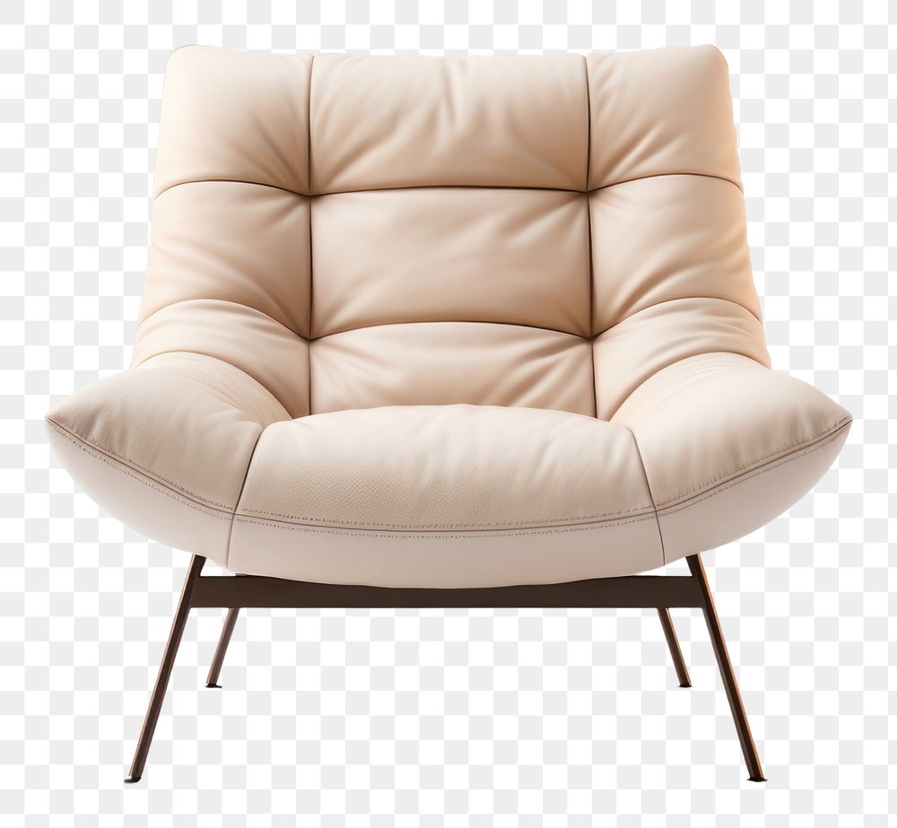 PNG  Modern long beige chair furniture armchair . AI generated Image by rawpixel.