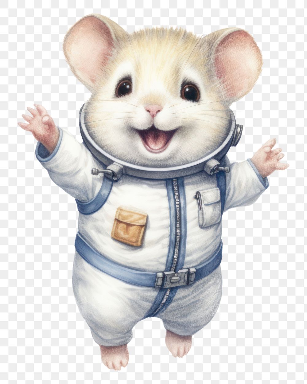 PNG Astronaut hamster mammal animal. AI generated Image by rawpixel.