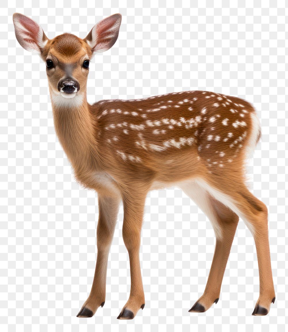 PNG Fawn wildlife standing animal. AI generated Image by rawpixel.