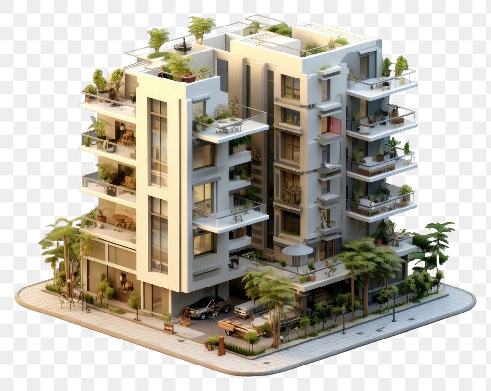 PNG  Residential building architecture plant city. AI generated Image by rawpixel.