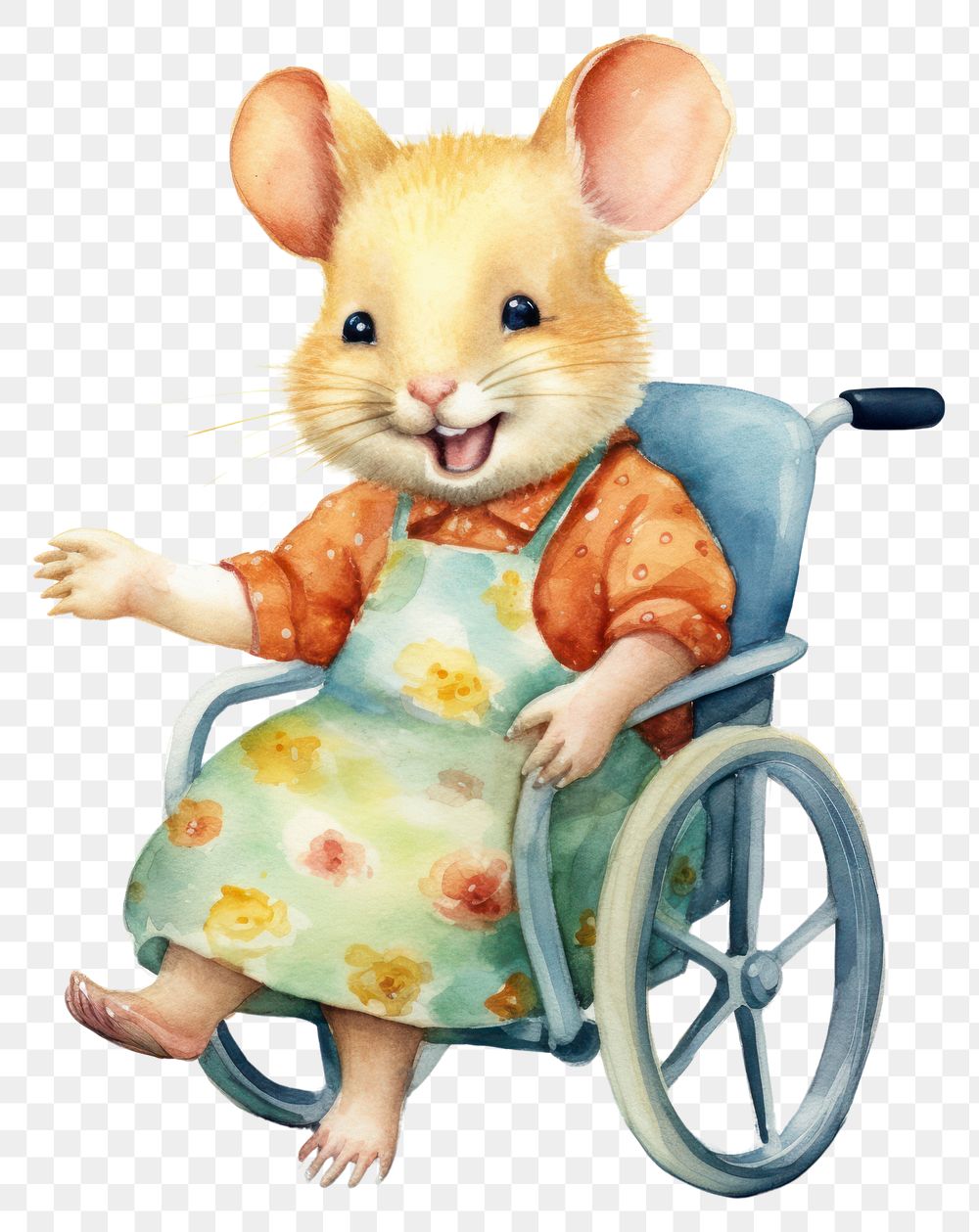 PNG Wheelchair mammal animal mouse. AI generated Image by rawpixel.