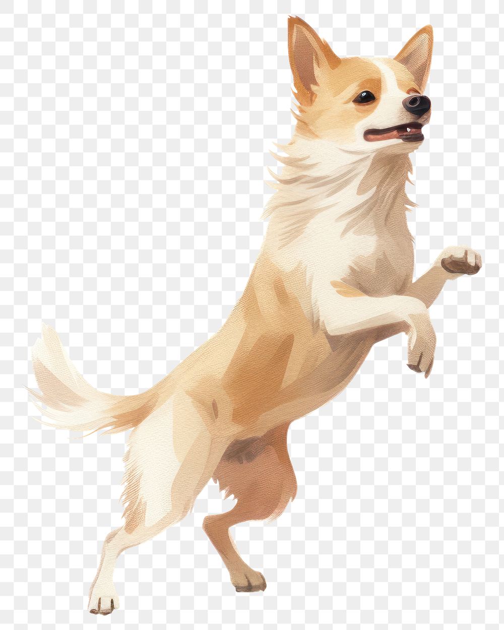 PNG  Dog dancing mammal animal pet. AI generated Image by rawpixel.