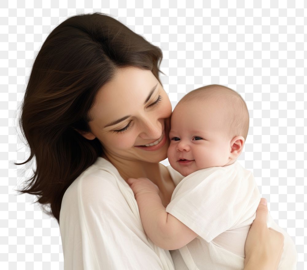 PNG Portrait newborn hugging photo. AI generated Image by rawpixel.