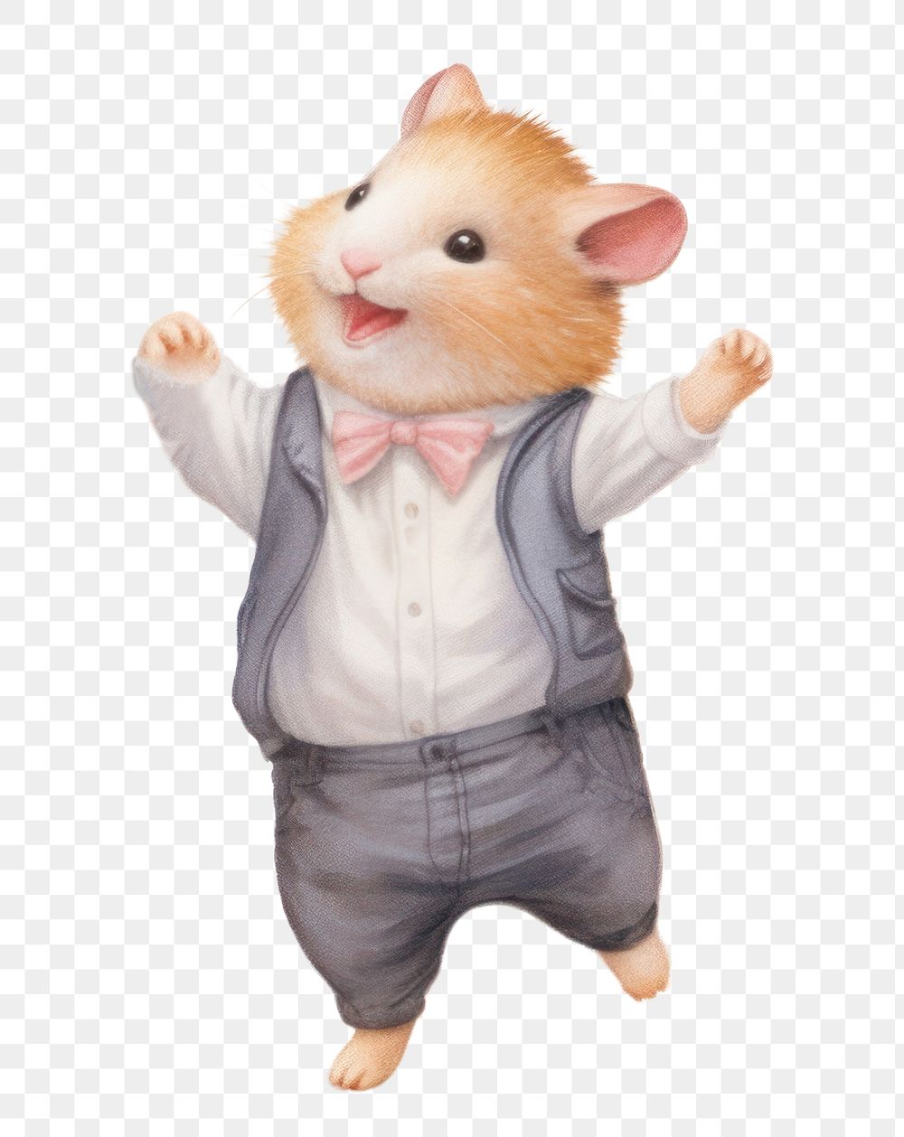 PNG Couple hamster dancing rat figurine rodent. AI generated Image by rawpixel.